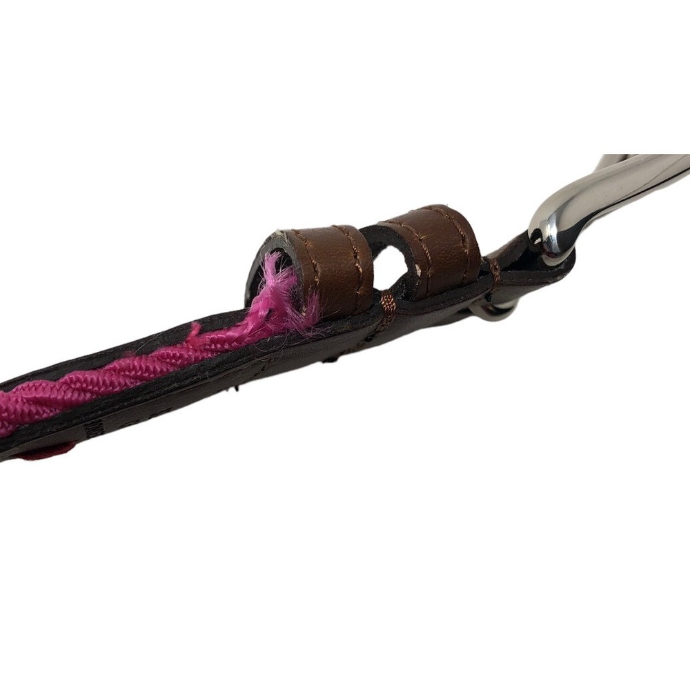 Tommy Hilfiger Mens Pink Woven Braided Bonded Leather Stretch Belt Size 32-34 - Picture 7 of 7